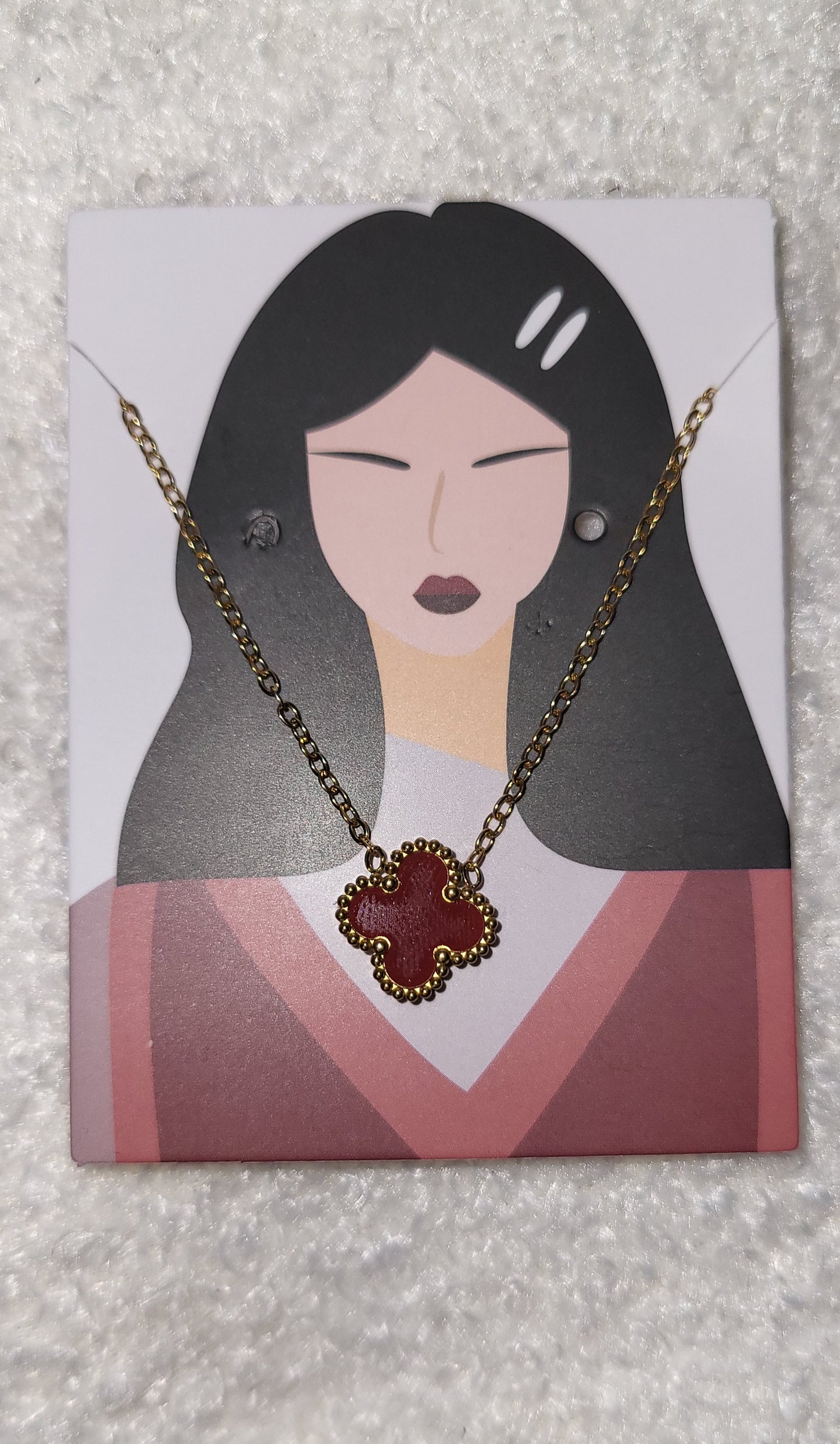 COLLIER TREFLE ACIER INOXYDABLE.