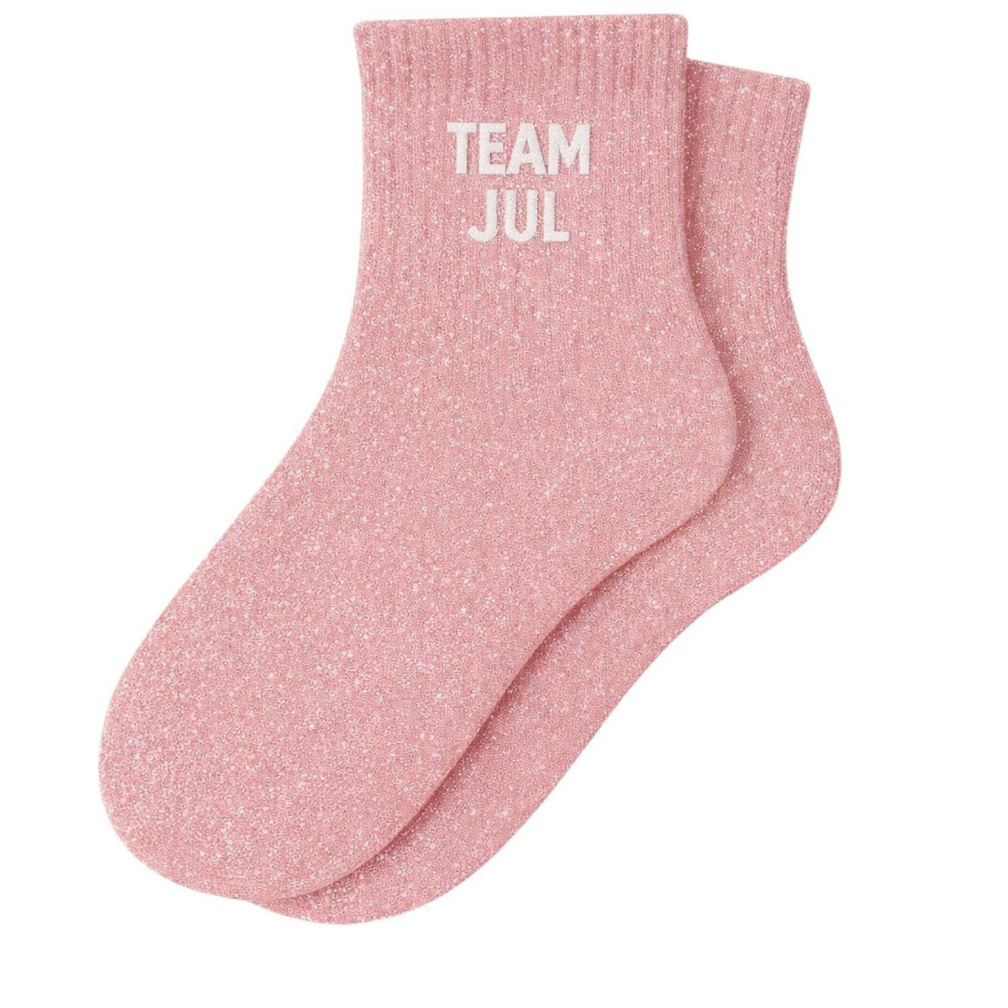 Chaussettes Courtes à Paillettes "Team Jul" Rose
