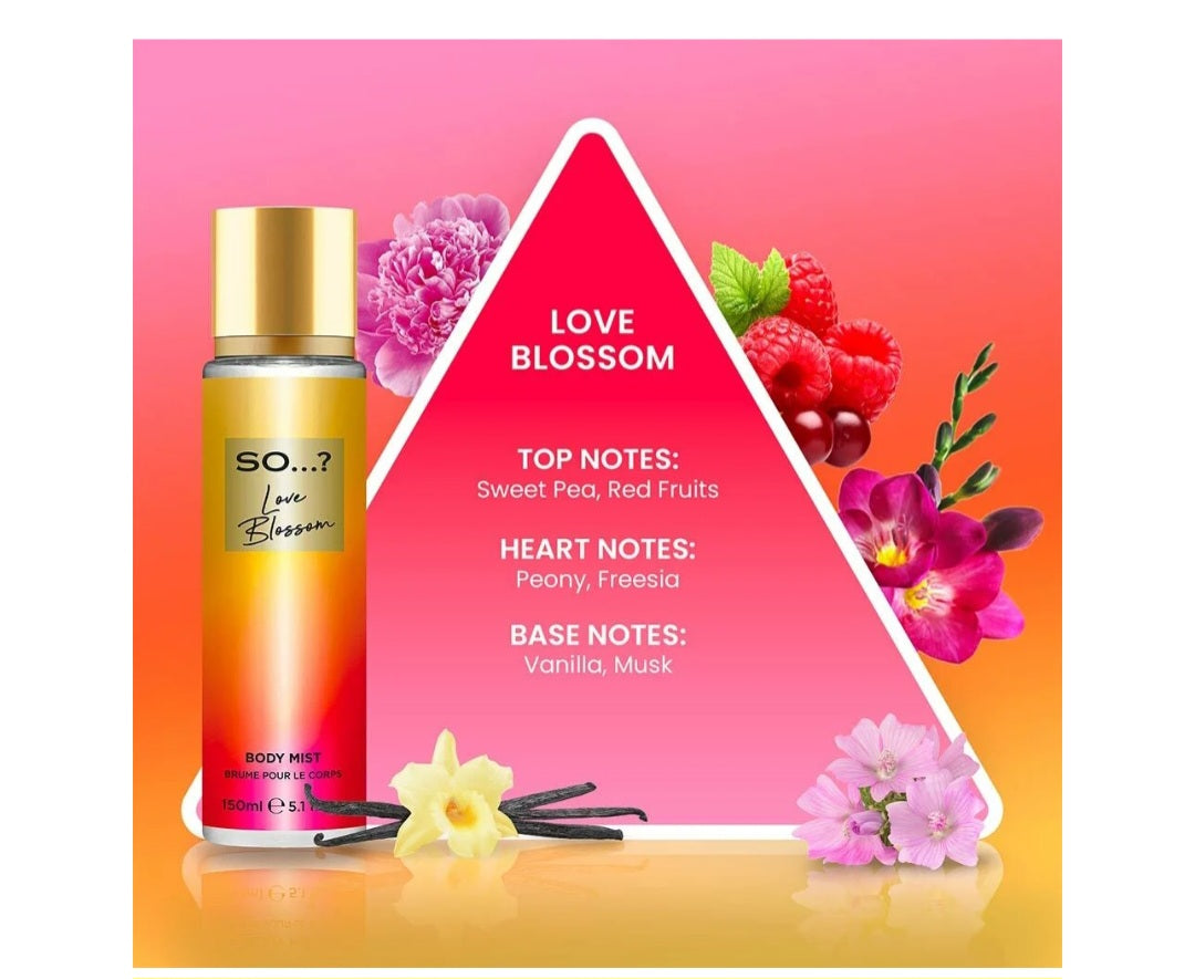 Brume Parfumée Love Blossom - Pivoine, Fruits Rouges, Musc - 150ml