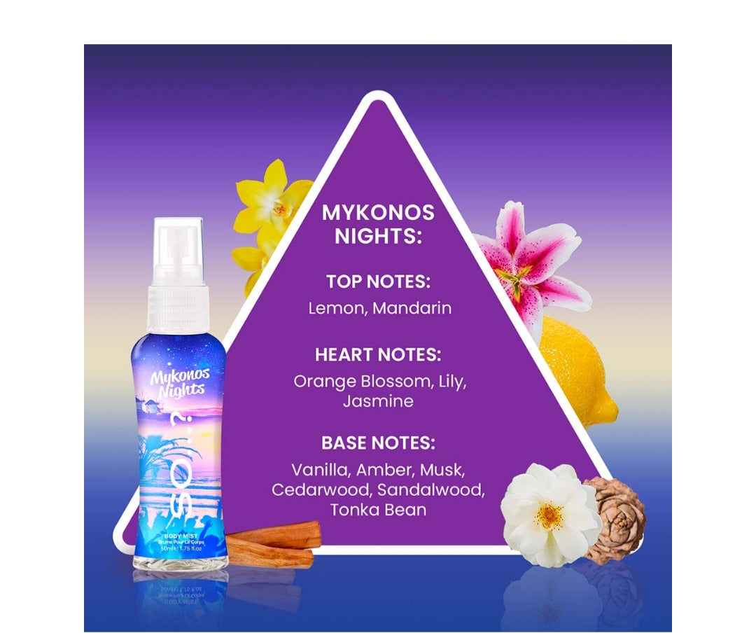 Mini Brume Mykonos Night - Mandarine, Fleur d'Oranger, Tonka - 50ml