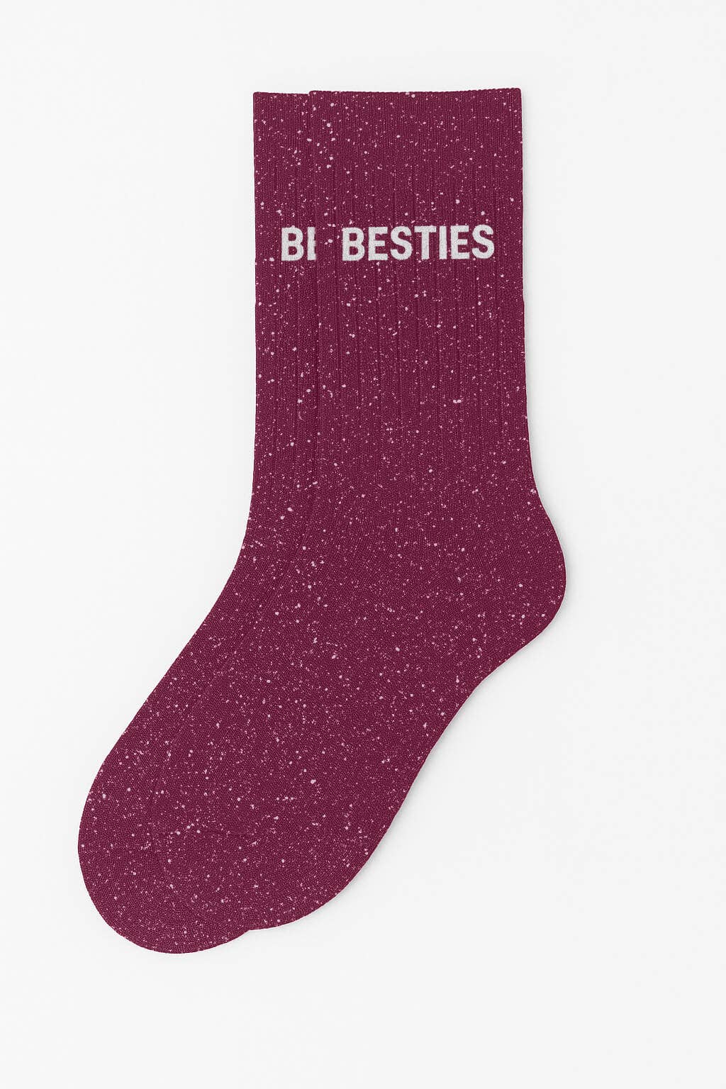 Chaussettes à Paillettes à Message "Besties" Violet