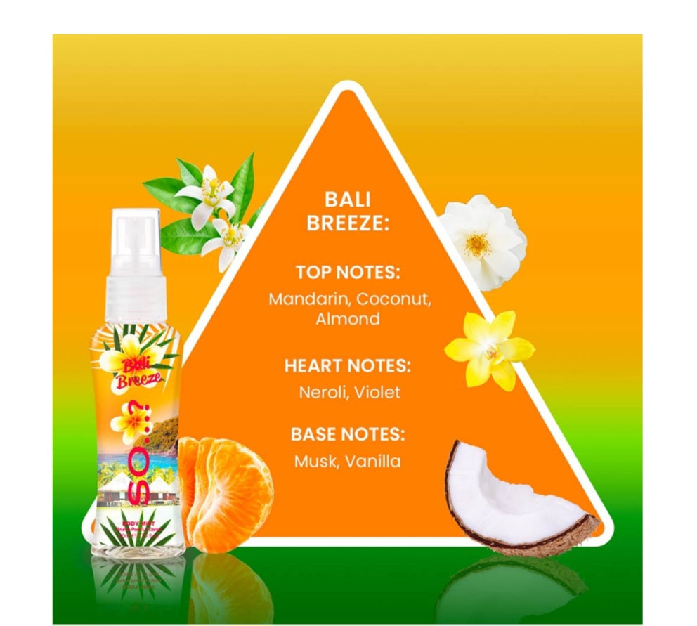 Mini Brume Bali Breeze - Mandarine, Coco, Néroli - 50ml