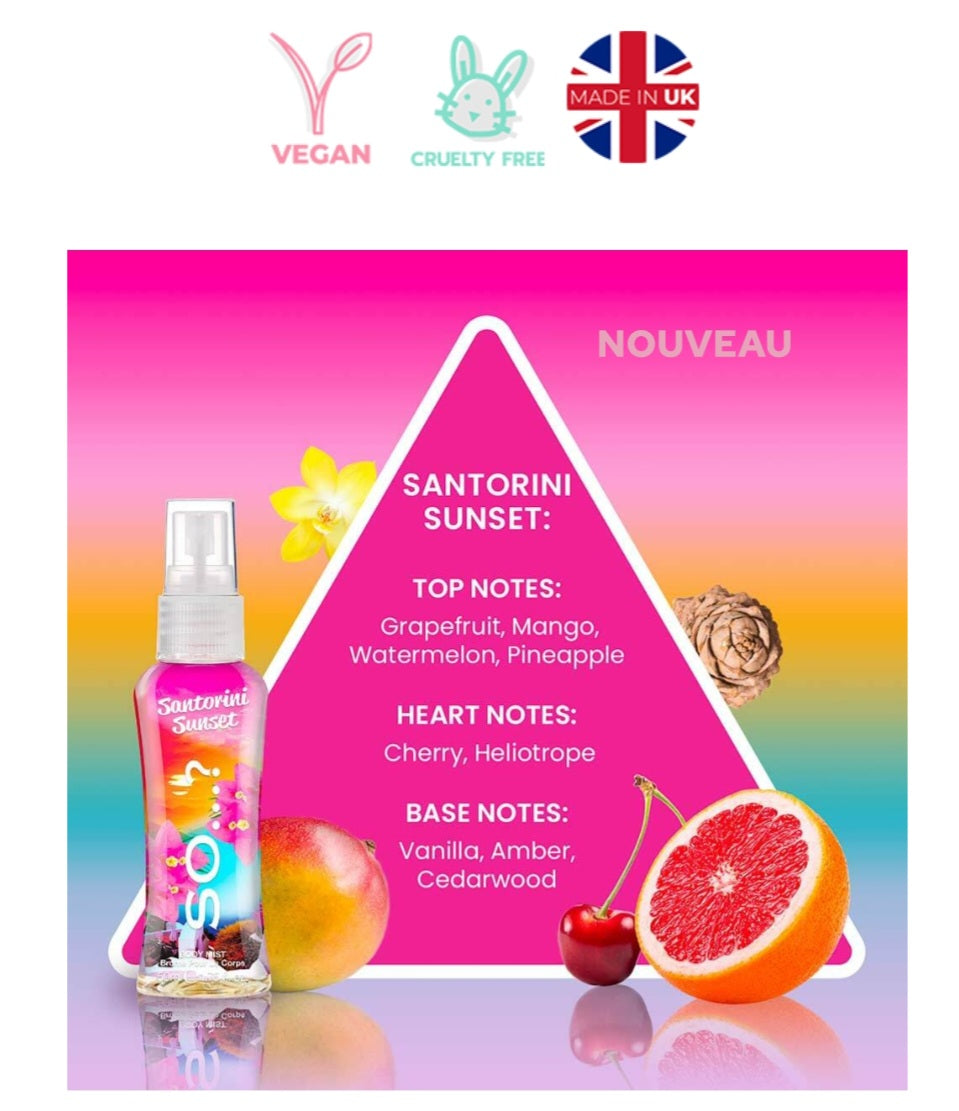 Mini Brume Santorini Sunset - Fruits exotiques, Vanille, Bois de Cèdre - 50ml