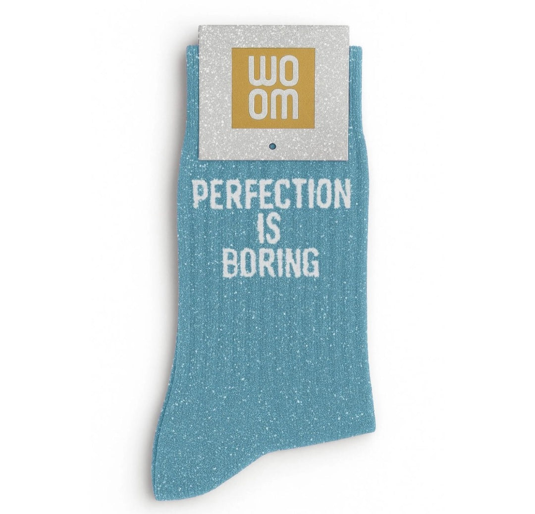 Nouveau
Chaussettes à Paillettes à Message "La perfection est ennuyeuse"