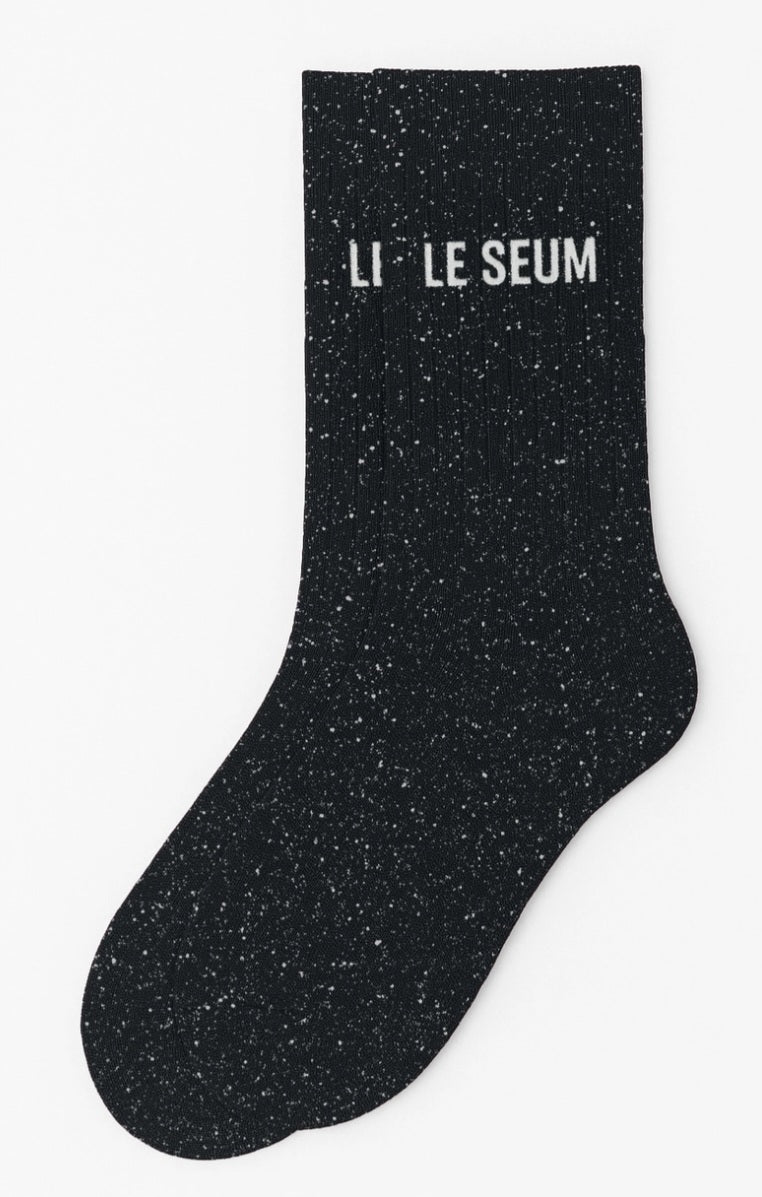 Nouveau
Chaussettes à Paillettes à Message "Le Seum" - Noir