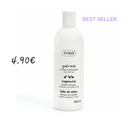 Shampoing Fortifiant à la Kératine et au Lait de Chèvre - Maxi Format 400ml