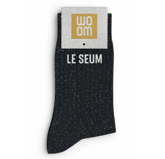Nouveau

Chaussettes à Paillettes à Message "Le Seum" - Noir