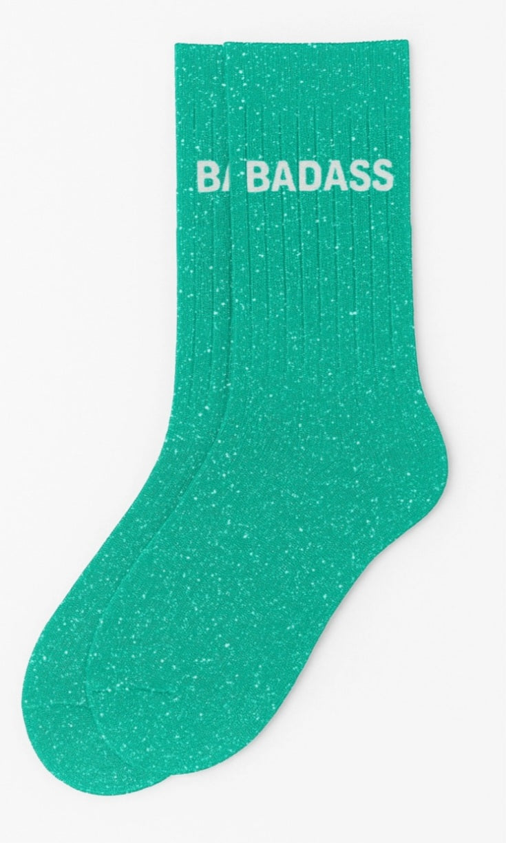 Nouveau

Chaussettes à Paillettes à Message "Badass" - Green Queen